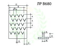 Лента конвейерная рифленая ЛР-В680