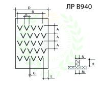 Лента конвейерная рифленая ЛР-В940